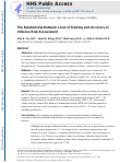 Cover page: The Relationship Between Level of Training and Accuracy of Violence Risk Assessment