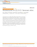 Cover page: Structural proof of a [C-F-C]+ fluoronium cation.