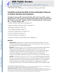 Cover page: Feasibility and Reproducibility of Echocardiographic Measures in Children with Muscular Dystrophies.