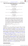 Cover page: Spectral and temporal measures of coarticulation in child speech.