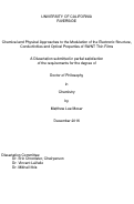 Cover page: Chemical and Physical Approaches to the Modulation of the Electronic Structure, Conductivities and Optical Properties of SWNT Thin Films