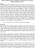 Cover page: Empowering Online Teaching: A System Review of Online Instructors’ Professional Development in Higher Education