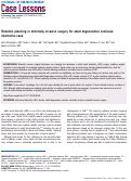 Cover page: Robotics planning in minimally invasive surgery for adult degenerative scoliosis: illustrative case.