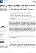 Cover page: Narrative Forewarnings: A Qualitative Analysis of the Themes Preceding Disorganized Speech in Schizophrenia.