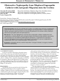 Cover page: Obstructive Nephropathy from Misplaced Suprapubic Catheter with Antegrade Migration into the Urethra