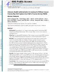 Cover page: Veterans Health Administration Screening for Military Sexual Trauma May Not Capture Over Half of Cases Among Midlife Women Veterans.