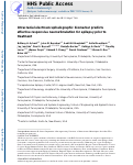 Cover page: Intracranial electroencephalographic biomarker predicts effective responsive neurostimulation for epilepsy prior to treatment