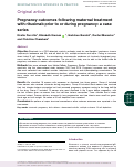 Cover page: Pregnancy outcomes following maternal treatment with rituximab prior to or during pregnancy: a case series