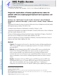 Cover page: Prognostic implications of human papillomavirus status for patients with non-oropharyngeal head and neck squamous cell carcinomas