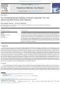 Cover page: Use of tunneled pleural catheters in chronic empyema: Two case reports and brief review of the literature