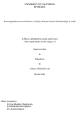 Cover page: Parenting Behaviors as Predictive of Early Student-Teacher Relationships in ASD