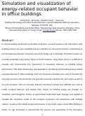 Cover page: Simulation and visualization of energy-related occupant behavior in office buildings