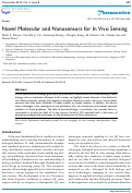 Cover page: Novel Molecular and Nanosensors for In Vivo Sensing