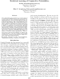 Cover page: Statistical Learning of Conjunctive Probabilities