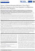 Cover page: Impact of Human Immunodeficiency Virus Type 1 Minority Variants on the Virus Response to a Rilpivirine-Based First-line Regimen