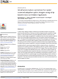 Cover page: Intraframe motion correction for raster-scanned adaptive optics images using strip-based cross-correlation lag biases