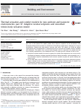 Cover page: Thermal sensation and comfort models for noon-uniform and transient environments, part IV: Adaptive neutral setpoints and smoothed whole-body sensation model