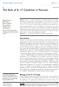 Cover page: The Role of IL-17 Cytokines in Psoriasis