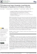 Cover page: Air Pollution and Atopic Dermatitis, from Molecular Mechanisms to Population-Level Evidence: A Review