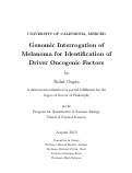 Cover page: Genomic Interrogation of Melanoma for Identification of Driver Oncogenic Factors