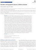 Cover page: Genetics and epigenetic factors of Wilson disease.