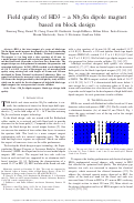 Cover page: Field Quality of HD3—A Nb$_3$Sn Dipole Magnet Based on Block Design