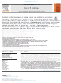 Cover page: Resilient cooling strategies – A critical review and qualitative assessment