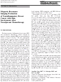 Cover page: Magnetic resonance imaging evaluation of noninflammatory breast cancer with skin involvement after neoadjuvant chemotherapy