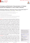 Cover page: Genotypic and Mechanistic Characterization of Subtype-Specific HIV Adaptation to Host Cellular Immunity