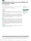 Cover page: Relation between 20-year income volatility and brain health in midlife: The CARDIA study.