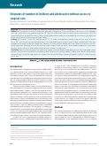 Cover page: Estimates of number of children and adolescents without access to surgical care.