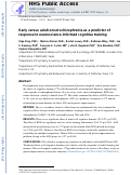 Cover page: Early- Versus Adult-Onset Schizophrenia as a Predictor of Response to Neuroscience-Informed Cognitive Training.