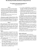 Cover page: Misestimating Probability Distributions of Repeated Events