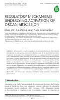 Cover page: Regulatory Mechanisms Underlying Activation of Organ Abscission