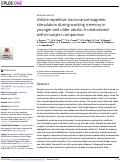 Cover page: Online repetitive transcranial magnetic stimulation during working memory in younger and older adults: A randomized within-subject comparison