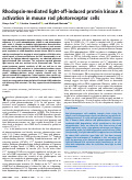 Cover page: Rhodopsin-mediated light-off-induced protein kinase A activation in mouse rod photoreceptor cells