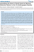 Cover page: Quantifying the Extent of North American Mammal Extinction Relative to the Pre-Anthropogenic Baseline