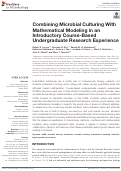 Cover page: Combining Microbial Culturing With Mathematical Modeling in an Introductory Course-Based Undergraduate Research Experience.