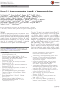 Cover page: Recon 2.2: from reconstruction to model of human metabolism