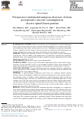 Cover page: Preoperative multimodal analgesia decreases 24-hour postoperative narcotic consumption in elective spinal fusion patients