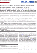 Cover page: Hospitalization Rates and Causes Among Persons With HIV in the United States and Canada, 2005–2015