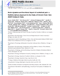 Cover page: Brain signature and functional impact of centralized pain: a multidisciplinary approach to the study of chronic pelvic pain (MAPP) network study.