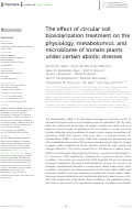 Cover page: The effect of circular soil biosolarization treatment on the physiology, metabolomics, and microbiome of tomato plants under certain abiotic stresses