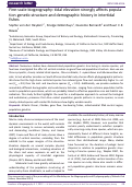 Cover page: Fine-scale biogeography: tidal elevation strongly affects population genetic structure and demographic history in intertidal fishes