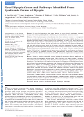 Cover page: Novel Myopia Genes and Pathways Identified From Syndromic Forms of Myopia