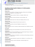 Cover page: Speaking out about gender imbalance in invited speakers improves diversity.