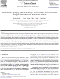 Cover page: Electrokinetic pumping effects of charged porous media in microchannels using the lattice Poisson-Boltzmann method.