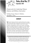 Cover page: Frameworks for Analyzing Chinese Defense and Military Innovation