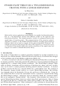 Cover page: Stokes flow through a two-dimensional channel with a linear expansion