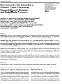 Cover page: Development of the Intercultural Diabetes Online Community Research Council: Codesign and Social Media Processes.